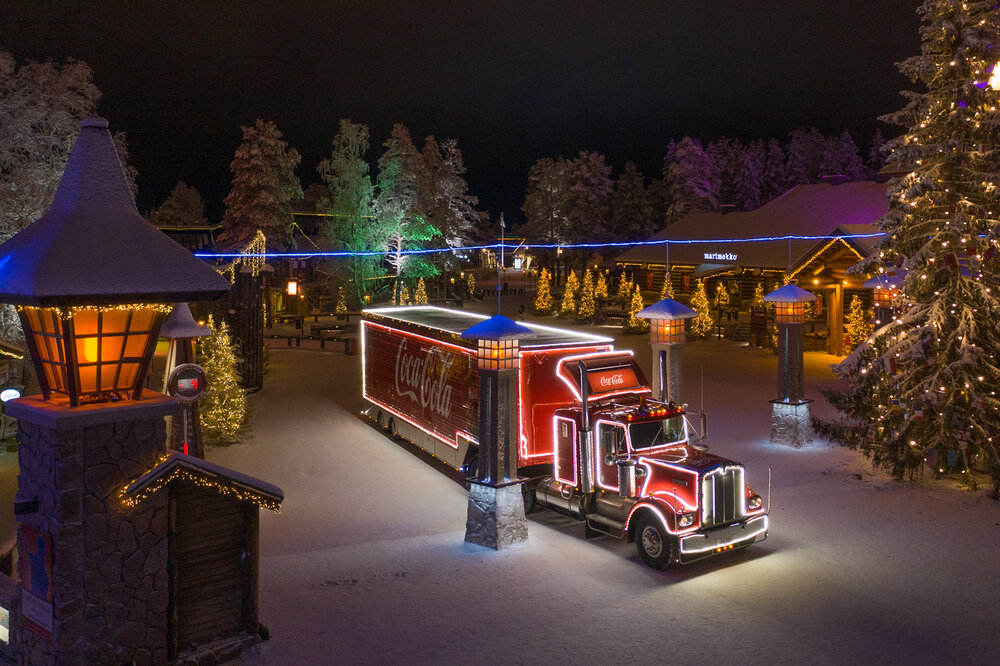 Coca-Cola Christmas truck in Lapland